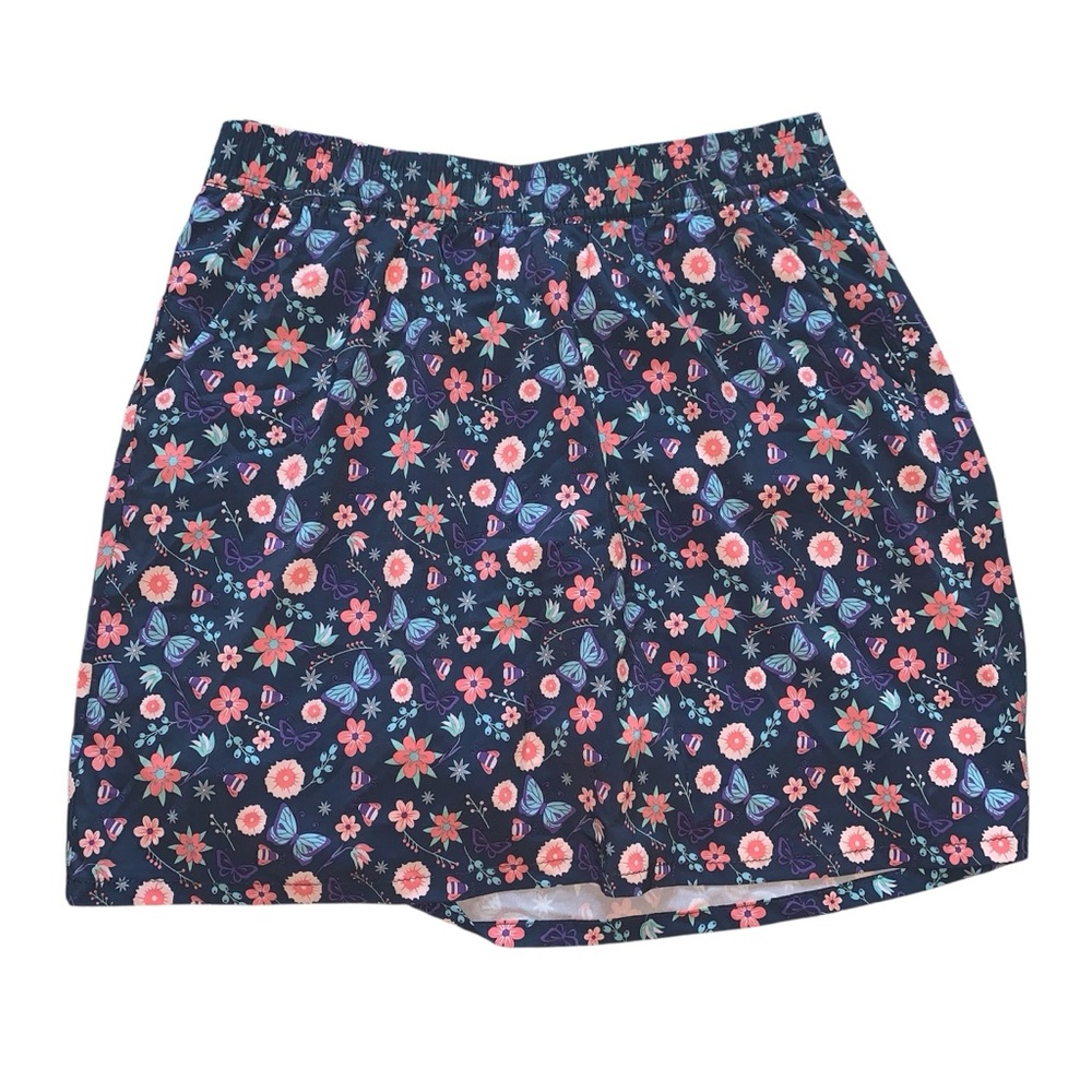 Pacific Trail Girls floral skirt with short shorts under size L14/16